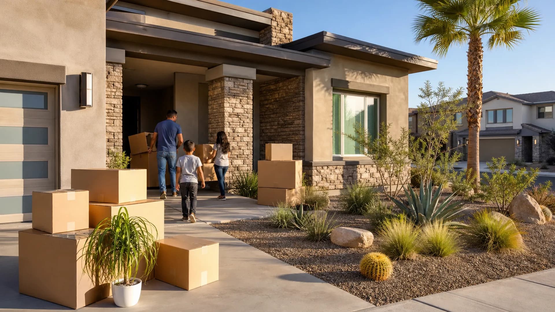Sunlit Las Vegas suburban home ready for a residential move | Las Vegas Relocation Services Sunlit Las Vegas suburban home ready for a residential move