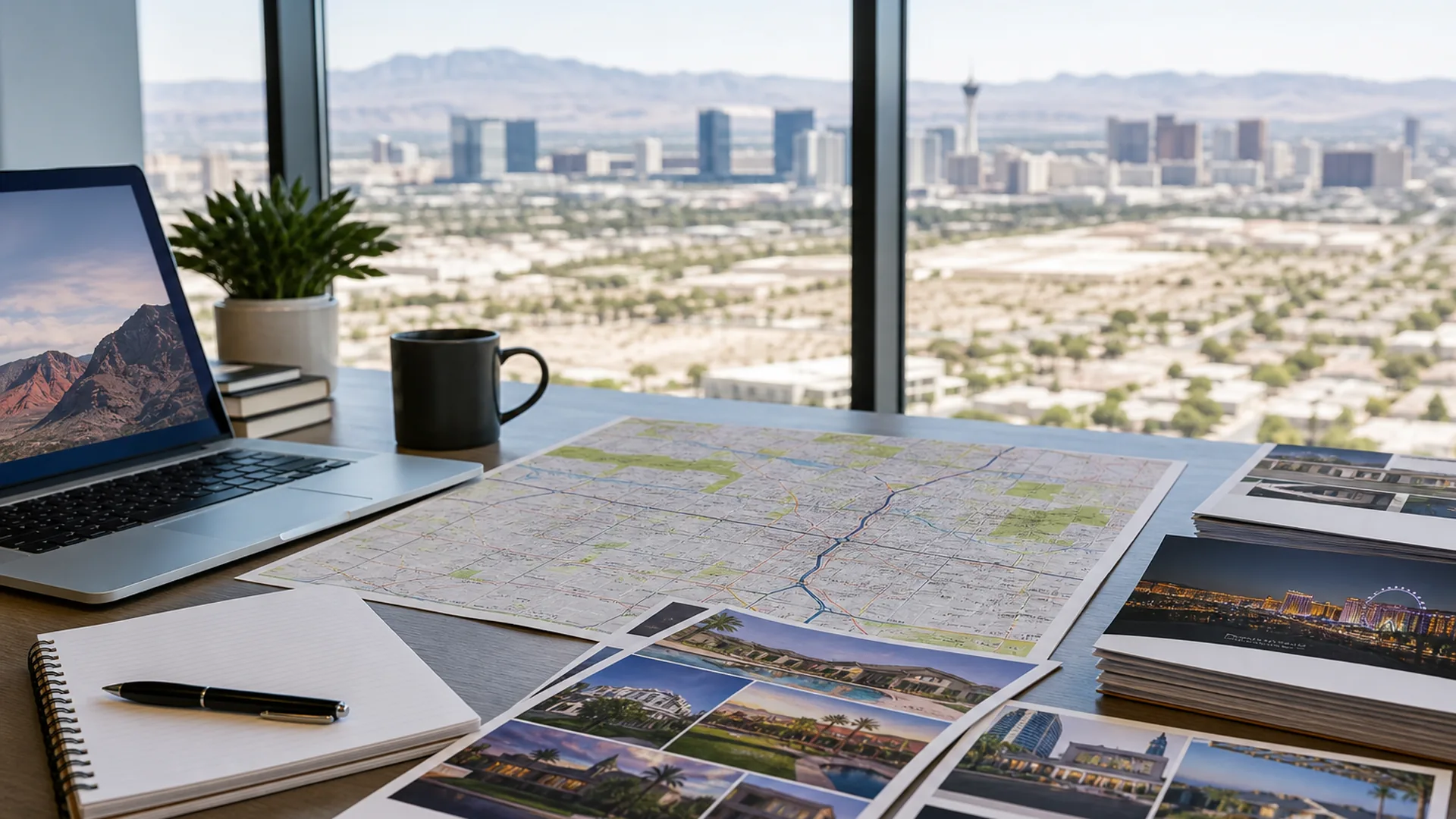 Las Vegas relocation research desk with valley map and neighborhood guides | Las Vegas Relocation Services Las Vegas relocation research desk with valley map and neighborhood guides